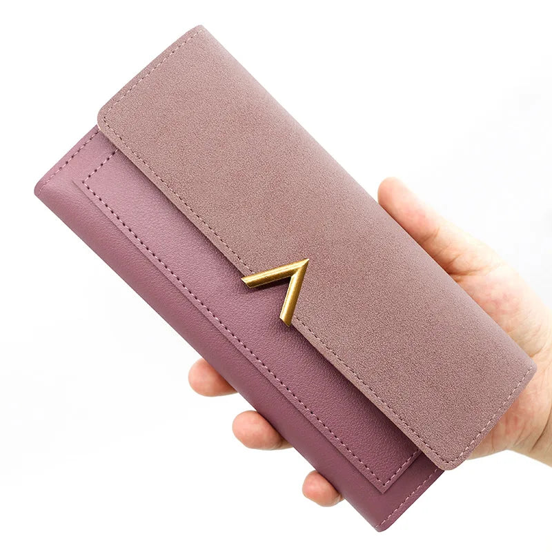 PU Wallet Card Holder Tri-Fold Moneybags Wallet