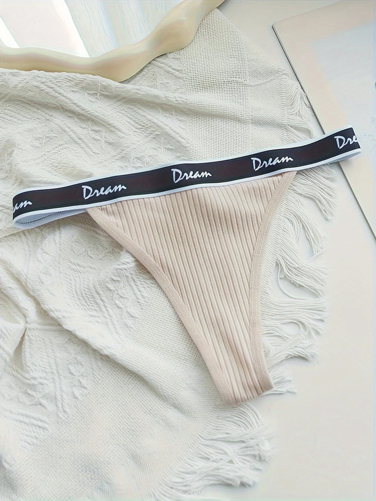 5-piece mixed color simple English belt thong pure cotton inner lining G-String