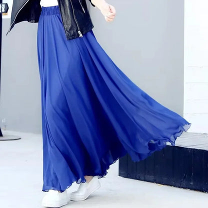 Chiffon Dance High Waist Long Skirts