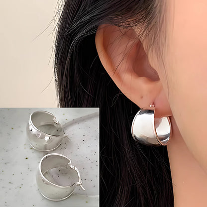 925 Sterling Silver Frosting Hoop Earrings