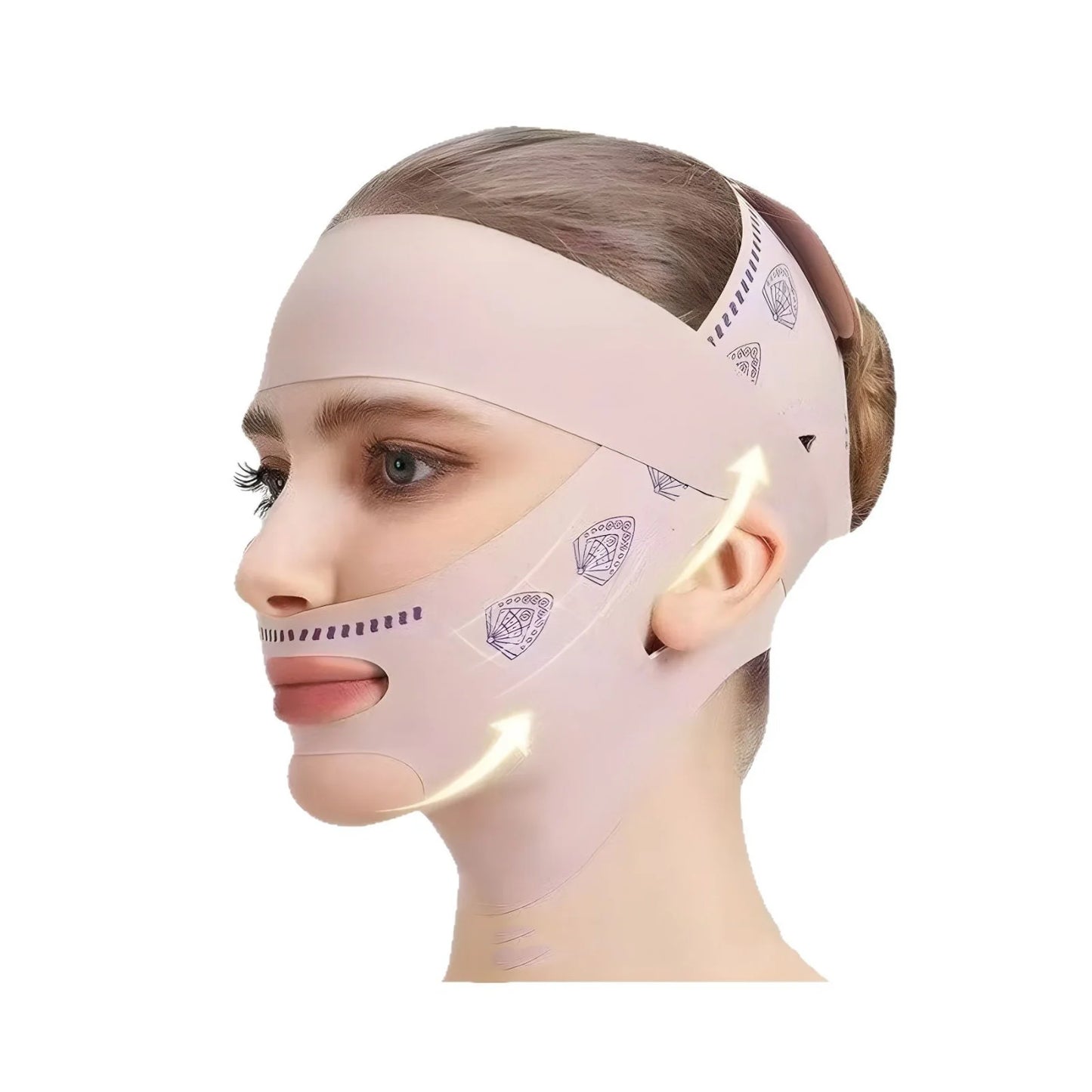 2Piece Lymphatic Face Sculpting Bandage&Massage Brush