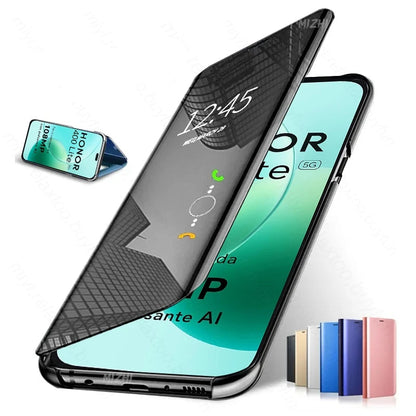Honor400Lite Case Luxury Smart Mirror Flip Leather Cover