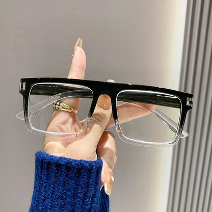 Square Frame Big Face Slimming Reading Glasses