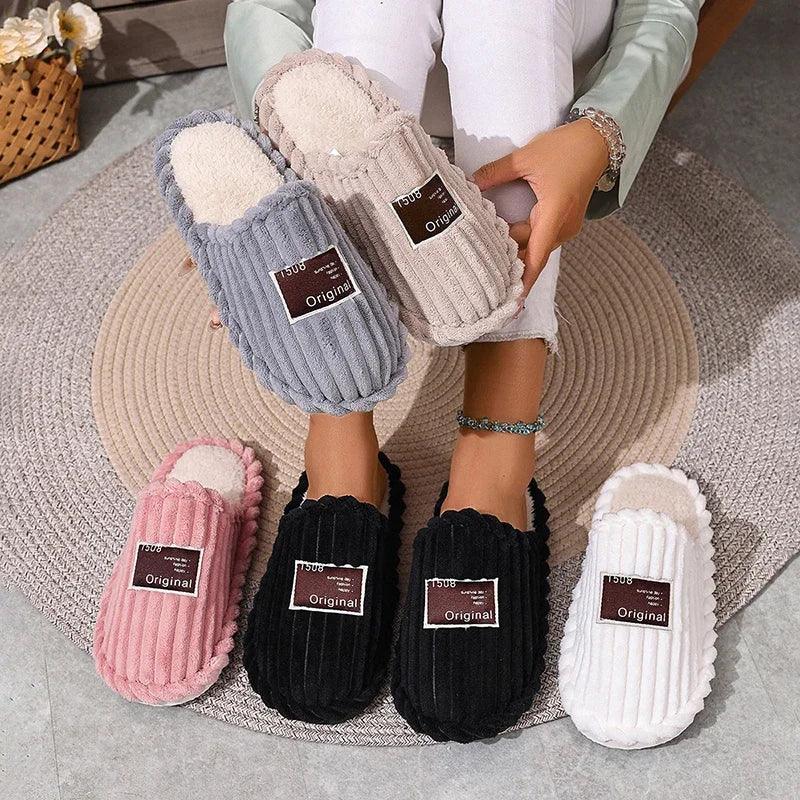 Warm Corduroy Comfort Cotton Slippers