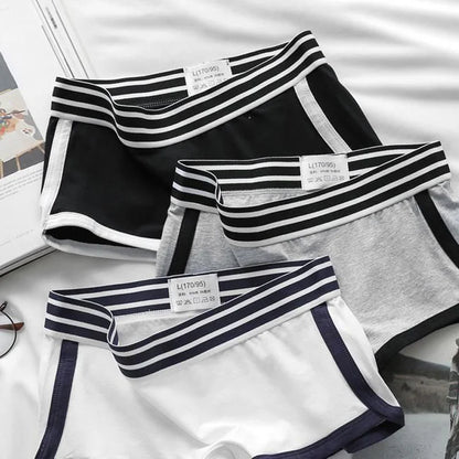 Low-Waist Boxer Boyshort Panties Single Piece Intimate Lingerie