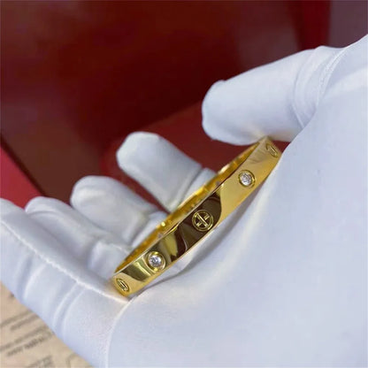 DANA Gold Zircon And Cross Nut Nail Bracelet