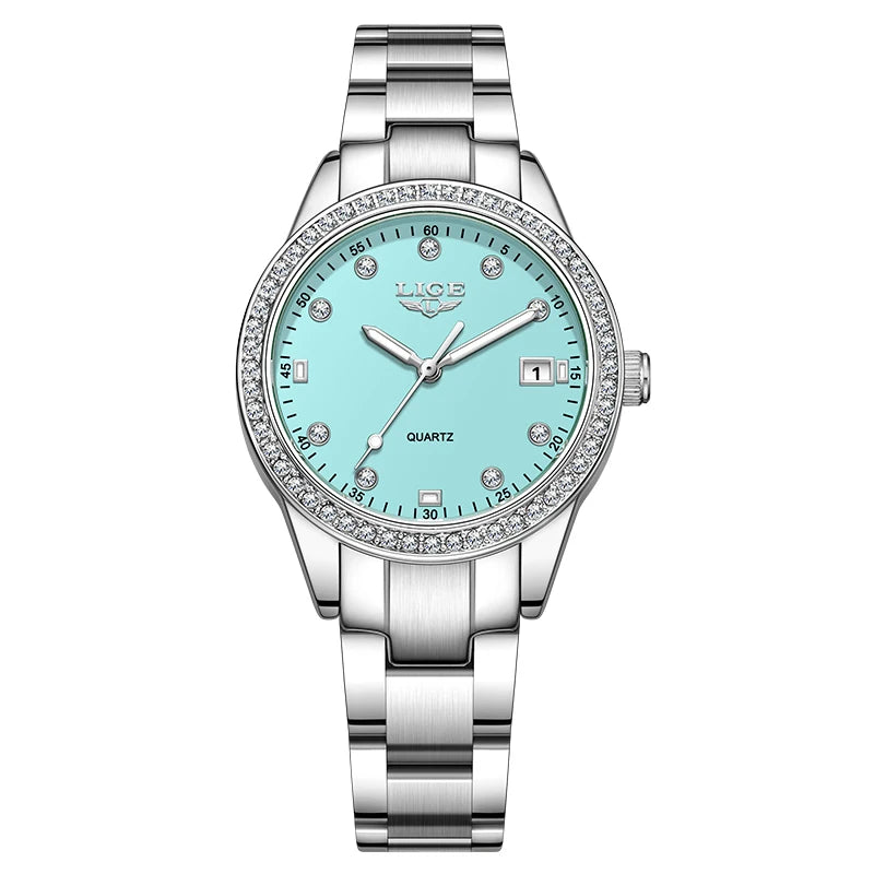 Luxury Luminous Stainless Steel Clock Waterproof Watch