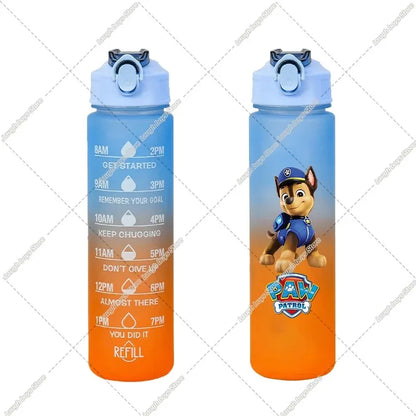 750ML PAW Patrols Gradient Color Water Cup Cartoon Print Drinking Bottle