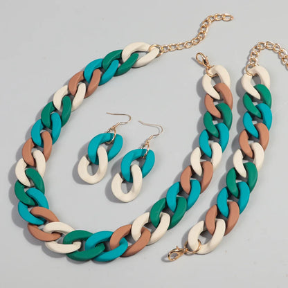 Fish Sheep Acrylic Chunky Chain Choker Necklace