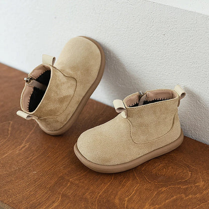 Casual Outdoor Anti-slip Infant Oxford Suede Plush Ankle Boots
