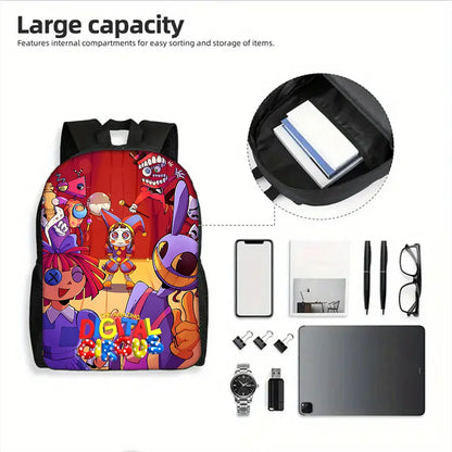 Cartoon A-AmazingS DigitalS Circus Child School Backpack Set