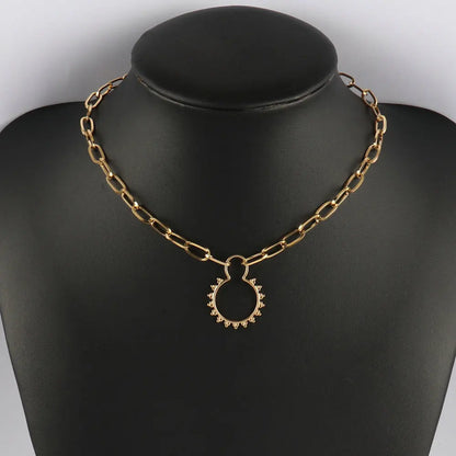316L Stainless Steel Choker Heart Clavicle Chain Necklaces