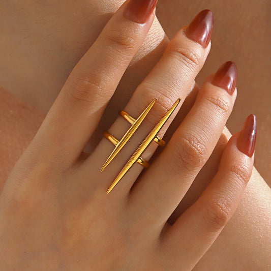 DANA Pop Gold-Plated Stainless Steel Ring