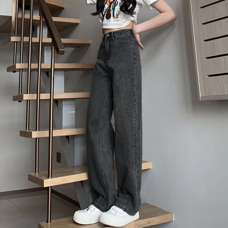 Wide Leg Jeans Trousers