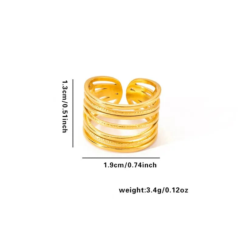 DANA Three-dimensional M Letter Ring