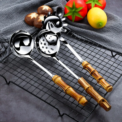 Stainless Steel Colander Metal Noodle Spoon