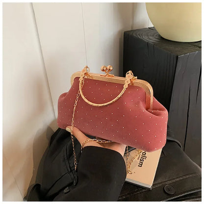 Luxury Clutch Small Clip Chain Crossbody Bag