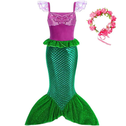 Girls Cosplay Disney Little Mermaid Ariel Costumes