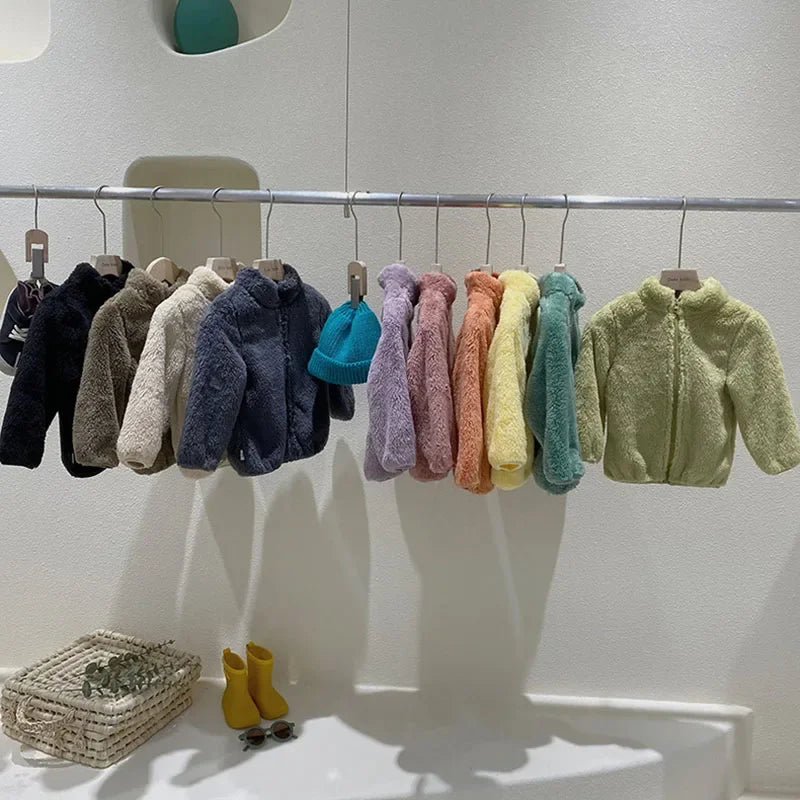 Winter Outerwear Boy Warm Fleece Baby Girls Jackets