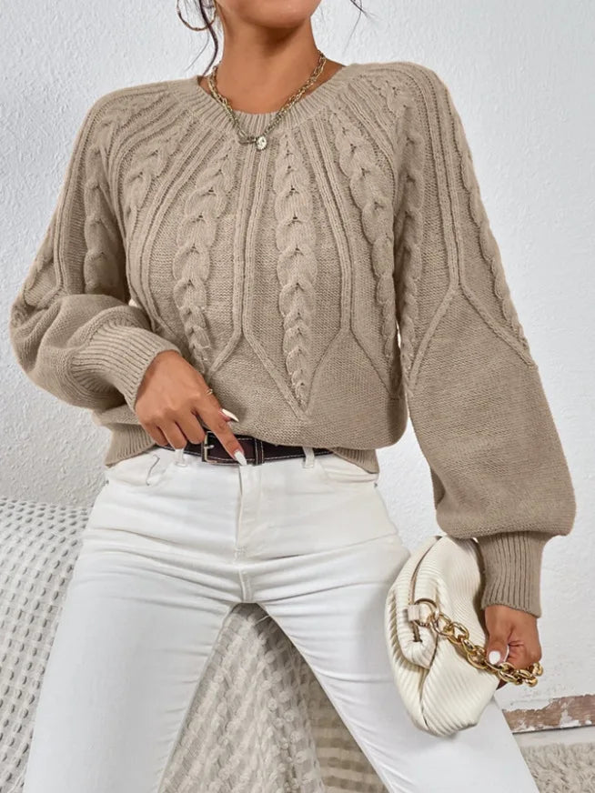 Elegant Casual Knitted Hoodie Thickened Warm Commuting Thread Sweater
