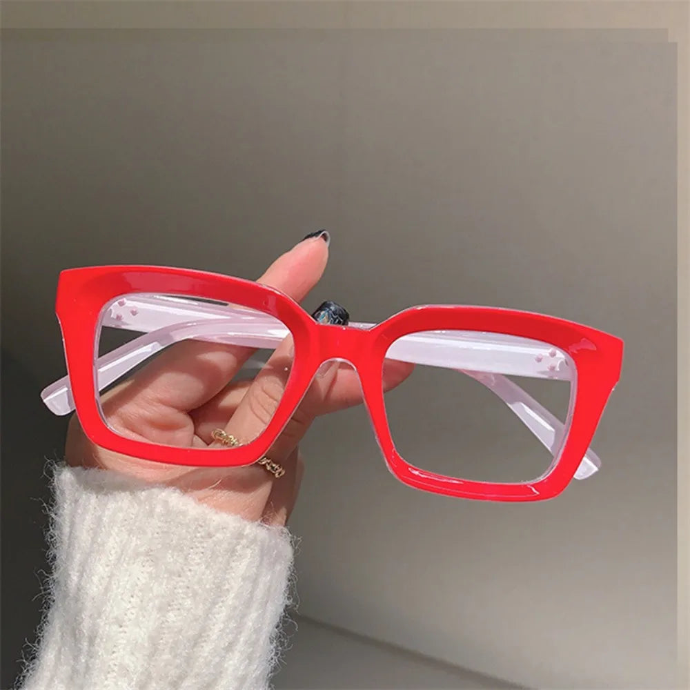 Transparent Anti Blue-ray Reading Glasses Retro Wood Stripes Presbyopia Eyeglasses