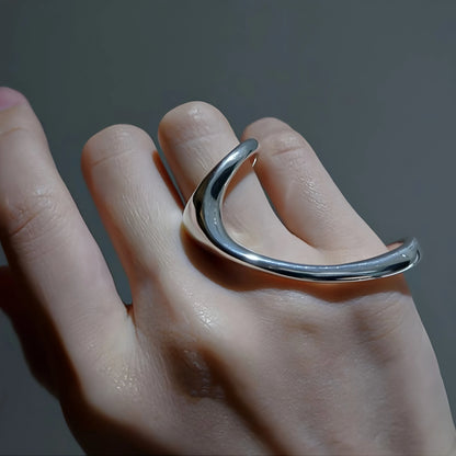 925 Sterling Silver Geometry Crystal Ring
