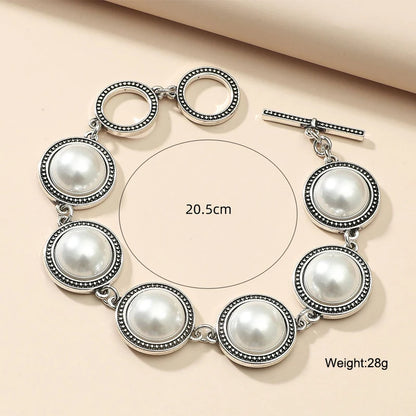 Boho Vintage Round Pearl Bohemian Adjustable Bracelet