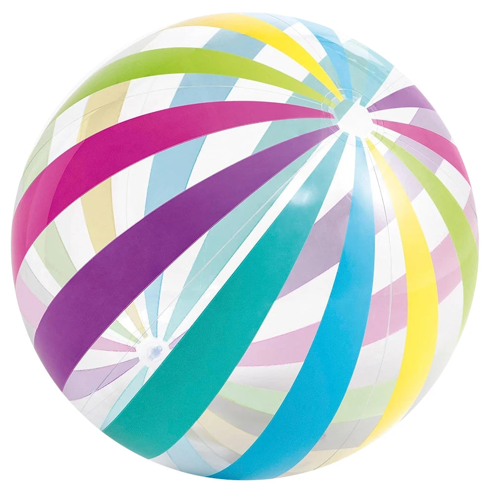 1 lorful Dots & Stripes PVC Inflatable Ball Transparent Printed Toy