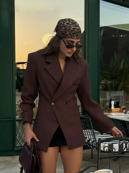 Long Sleeve Slim Short Casual Office Blazer Coats