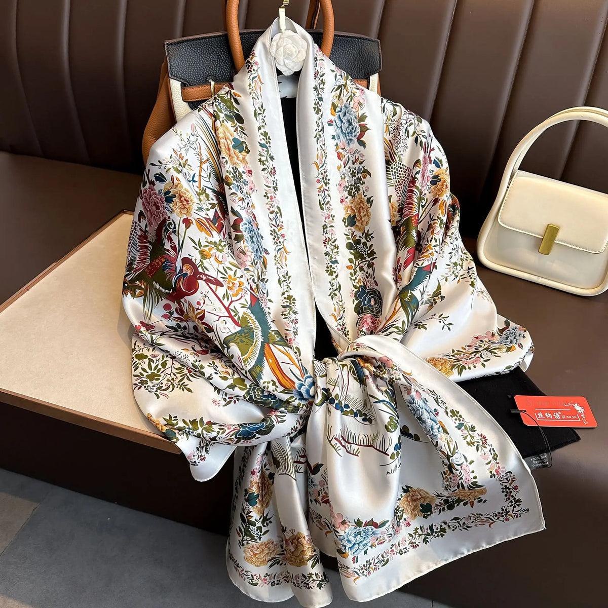 Luxury Silk 180X90CM Long Scarf Popular Silk Headscarf  Shawl