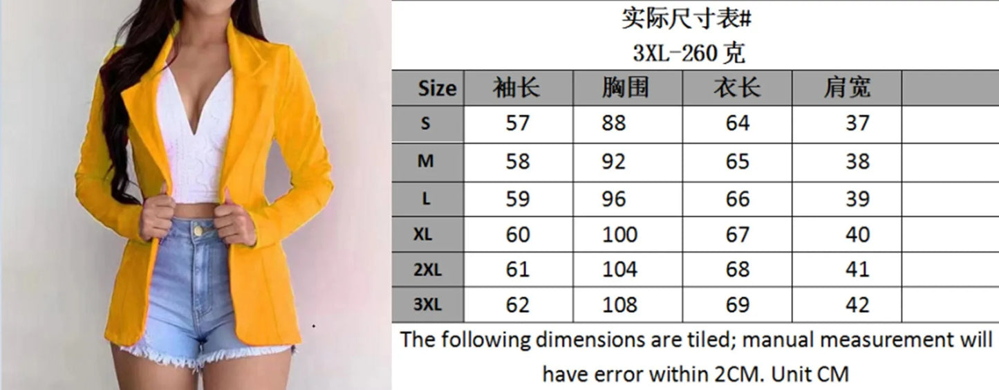 long sleeved slim office casual Jacket