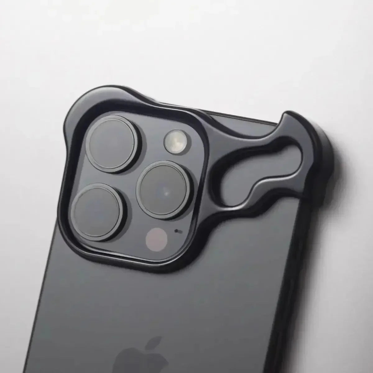 Irregular Metal Bumper Phone Case For IPhone Film Protect Bare Aluminum Shockproof Cover