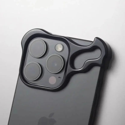 Irregular Metal Bumper Phone Case For IPhone Film Protect Bare Aluminum Shockproof Cover