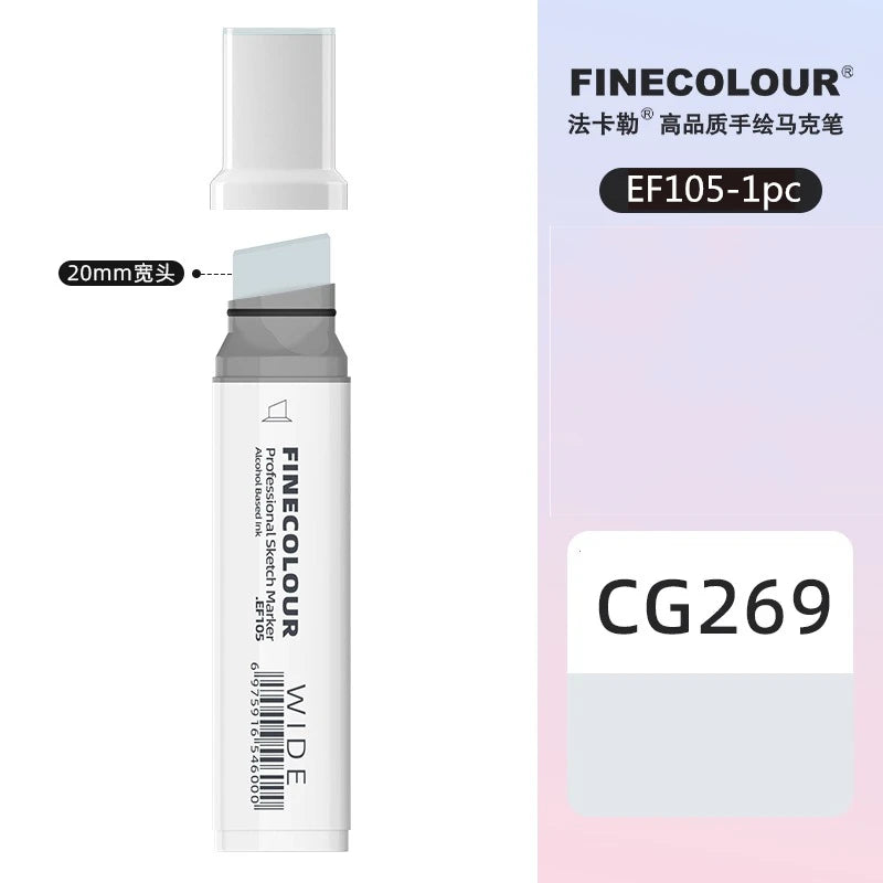 Finecolour 20mm Wide Markers Alcohol Line Sketching Art Markers Pen