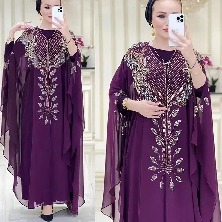 قفطان بوبو شيفون عبايات مسلمة