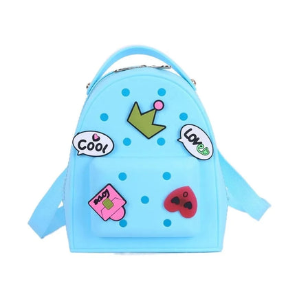 Adjustable Straps Silicone Backpack Waterproof Soft Schoolbags