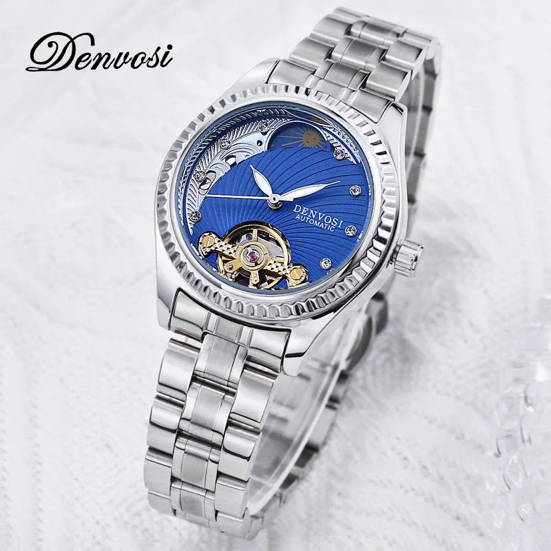 DANA automatic luminous leather watch