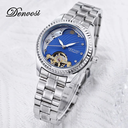 DANA automatic luminous leather watch