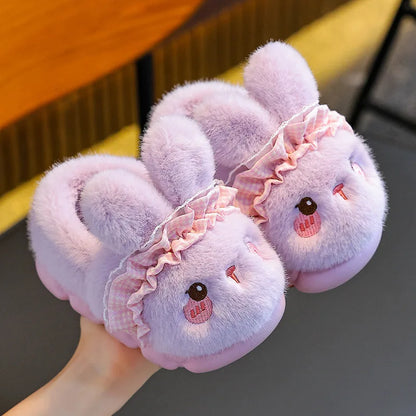 Cotton Winter Indoor Warm and Velvet  Parent-Child Wool Cotton Slippers