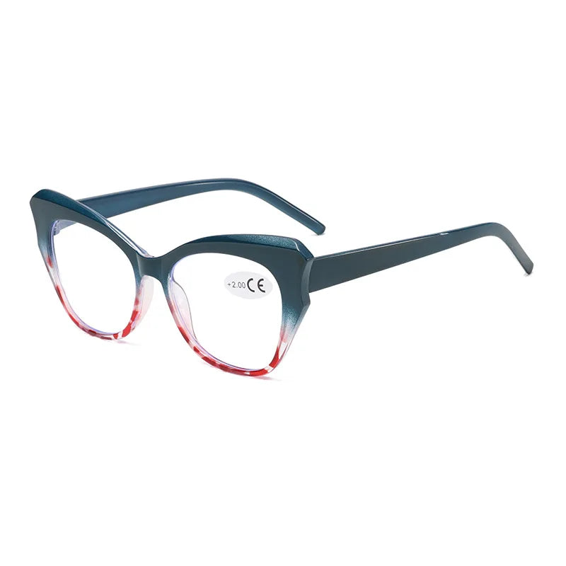 Cat Eye Reading Prescription Eyewear Anti Blue Light Hyperopia Correction Eyeglass