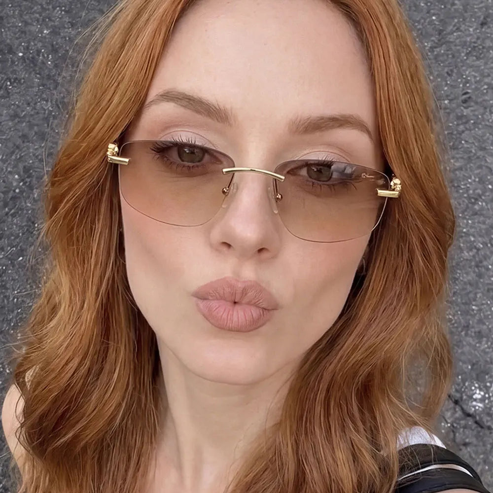 Sunglasses INS Popular Frameless Irregular Polygon Sunglasses