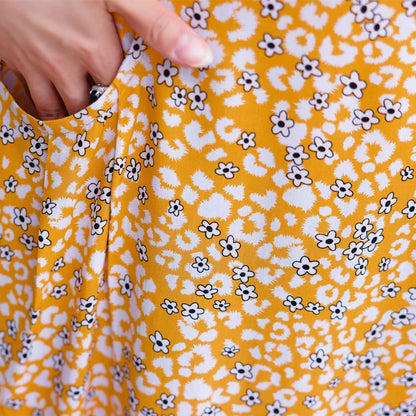 Bata informal de manga corta estilo boho, vestido largo