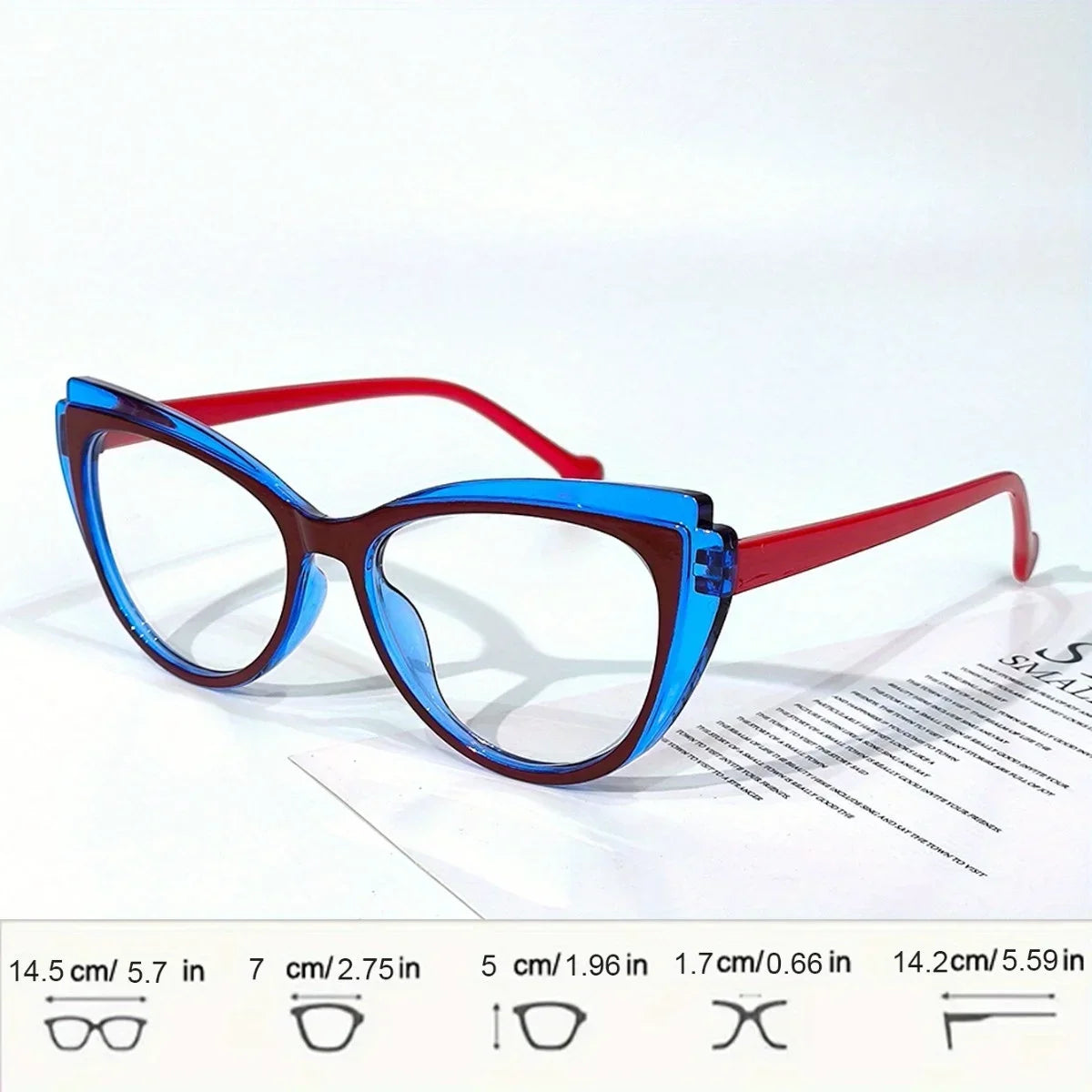 Cat Eye Color-Matching Frame Reading Glasses