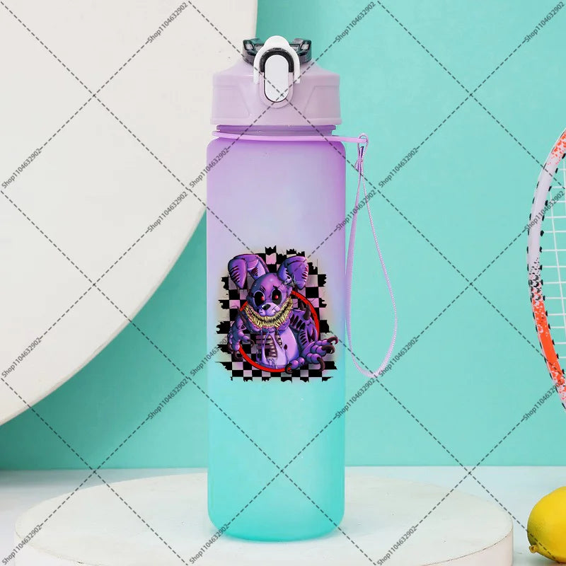 750ml FNAF Water Bottle with Straw Five Nights At Freddys Cartoon Anime