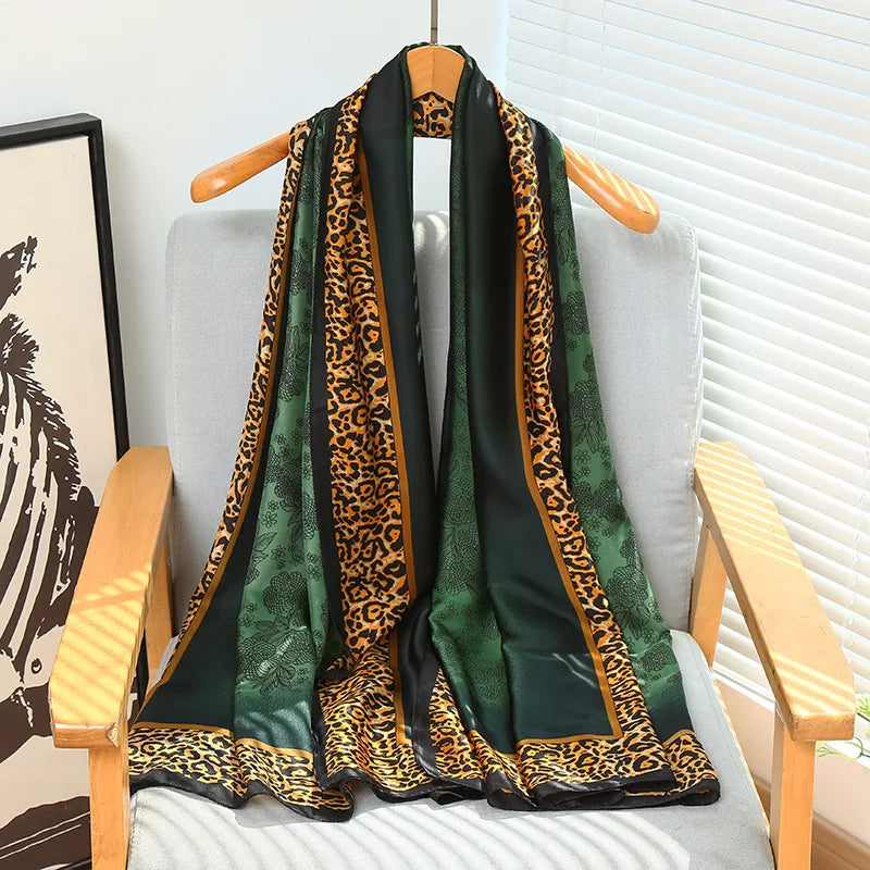 180*90cm Luxury Classic Sun Protection Silk Scarves Silk Shawl