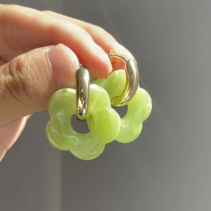 DANA Colorful Flower Resin Earring