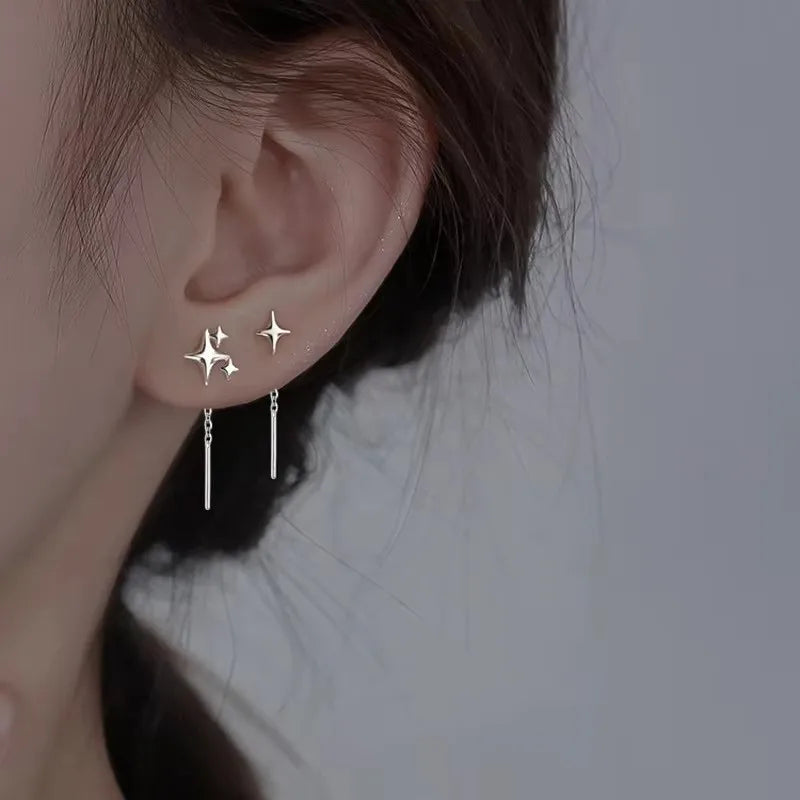 925 Sterling Silver Frosting Hoop Earrings