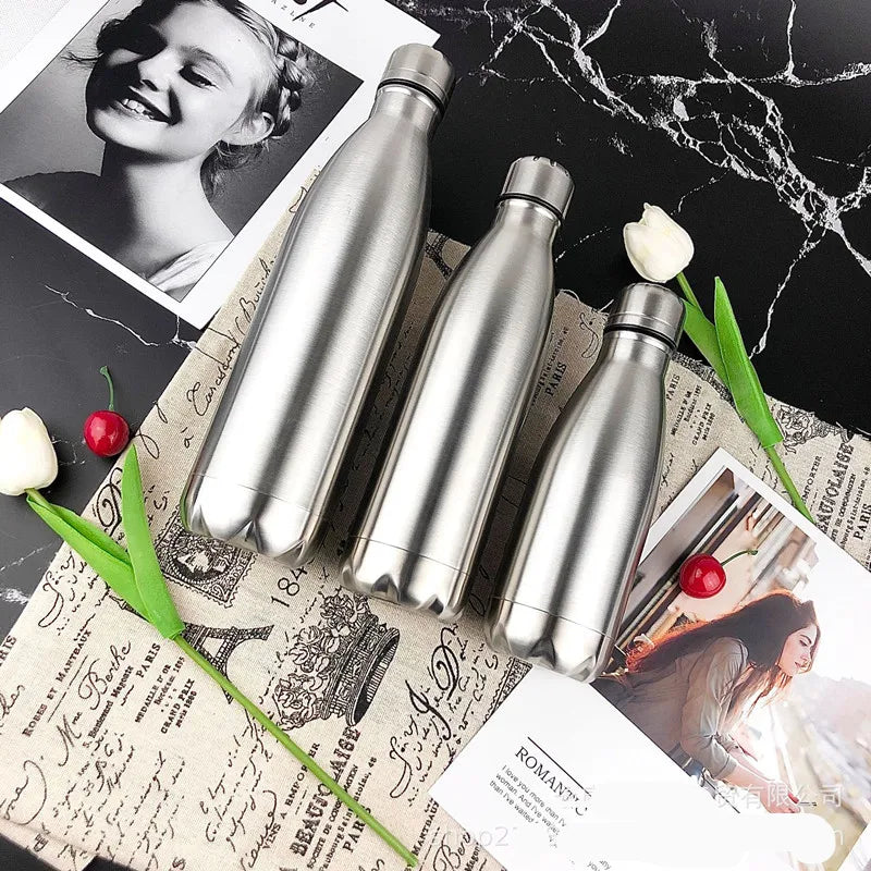 Stainless Steel Water 1 Liter  500 750 1000ml Bottles