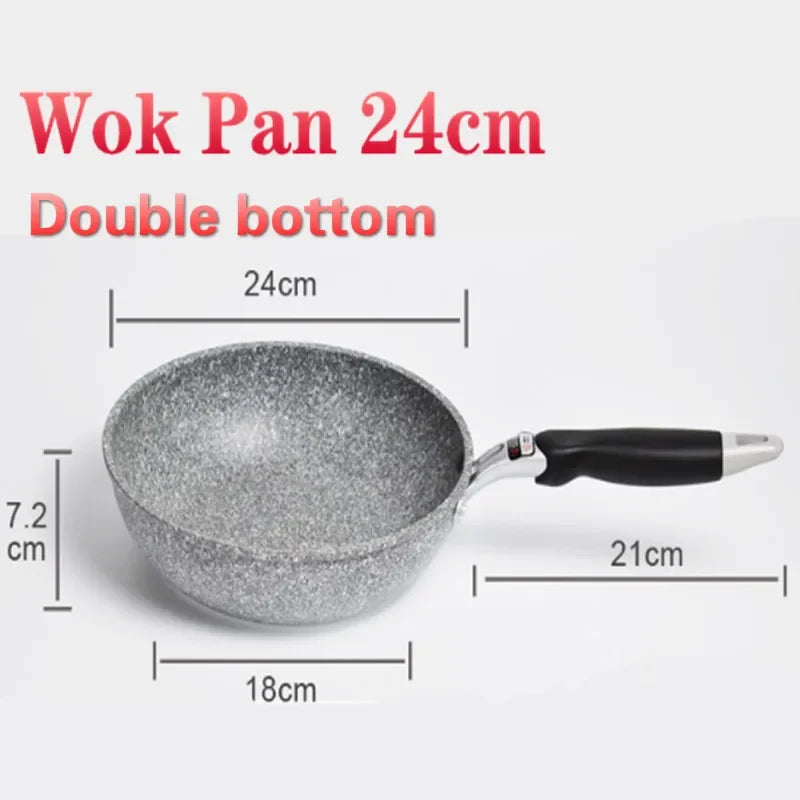 Frying 28/26/24/20cm Wok Non-stick Pan Skillet Cauldron