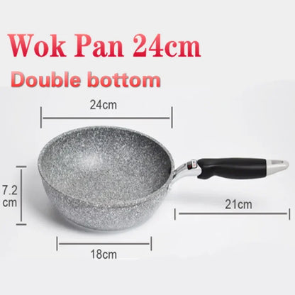 Frying 28/26/24/20cm Wok Non-stick Pan Skillet Cauldron